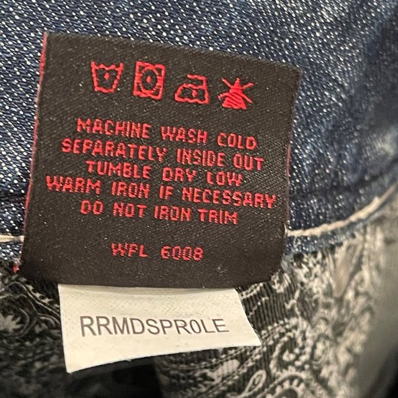 Rock & Roll Denim Regular Stackable Bootcut Jeans Mens 38W Medium Blue Cotton Bl - Picture 14 of 16